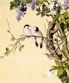 A COPY OF CHINESE PAINTING ON SILK