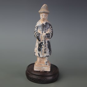 TRI-COLOR CLAY FIGURINE