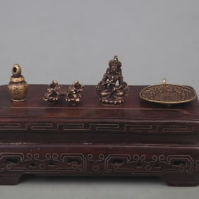 SET OF TIBETAN BUDDHISM RITUAL INSTRUMENTS