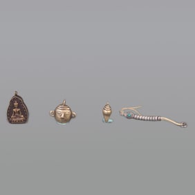 GROUP OF TIBETAN BUDDHISM INSTRUMENTS PHURBA