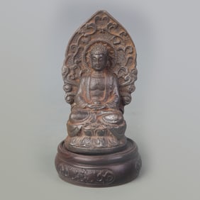 CAST IRON SHAKYAMUNI BUDDHA