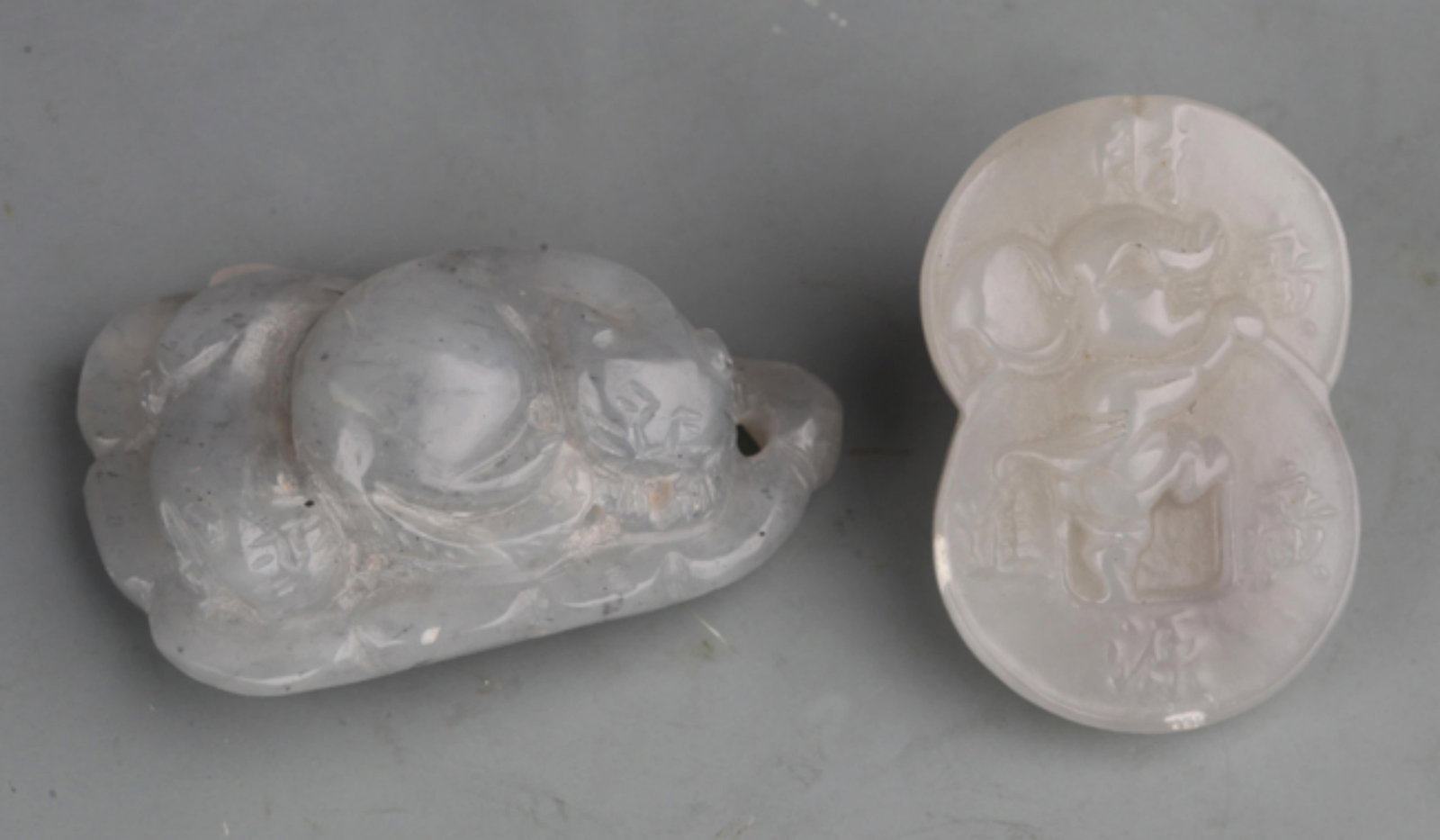 GROUP OF TWO JADE PENDANT (1 of 5)