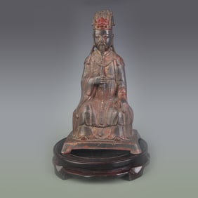 A FINE BRONZE CIVIL OFFICIAL STATUE