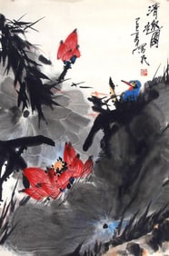 CHINESE PAINTING ATTRIBUTED TO REN YI MIN