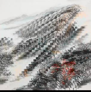 ZHANG YU GANG, CHINESE PAINTING ATTRIBUTED TO: Modern, High: 26.00 inch; Width: 27.00 inch;