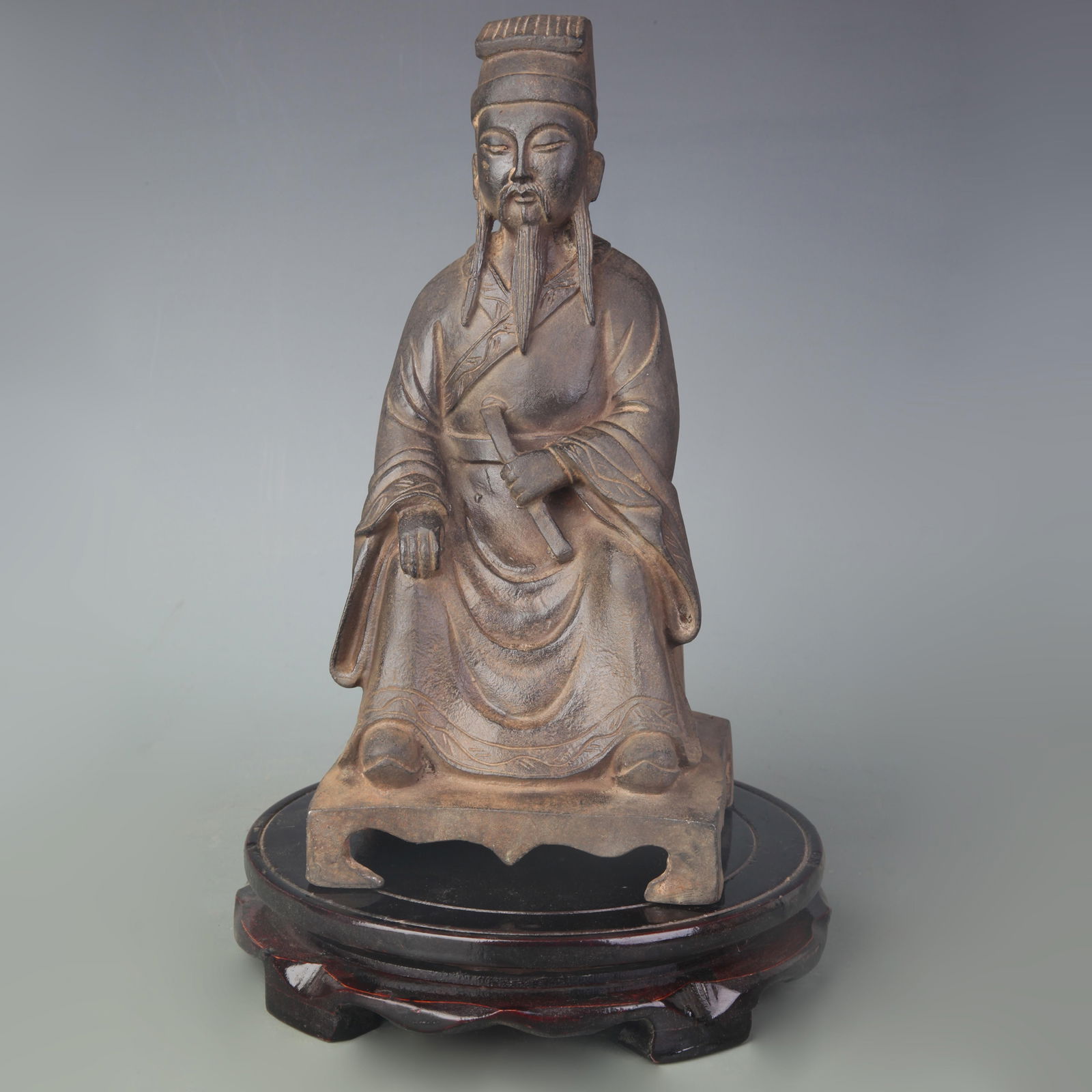 CAST IRON GOD OF WEALTH STATUE (1 of 6)