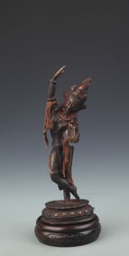 RARE BRONZE OLD GUAN YIN STATUE