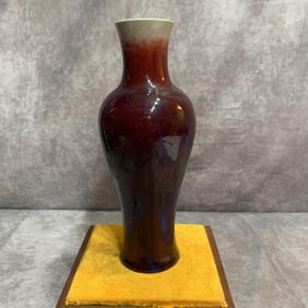 A FINE RED COLOR SANG-DE-BOEUF VASE