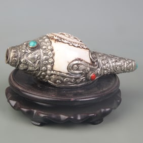TIBETAN BUDDHIST CONCH SHELL