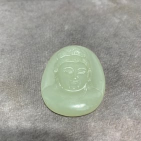 HETIAN WHITE JADE GUANYIN PENDANT