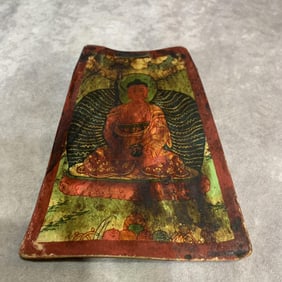 A FINE TIBEIAN BONE MADE PAINTING