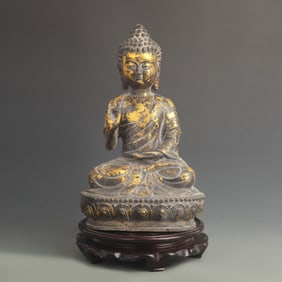 BRONZE STATUE OF SHAKYAMUNI BUDDHA