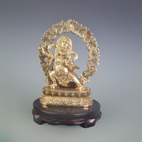 A FINE BRONZE VAJRASATTVA BUDDHA STATUE HOLDING VAJRA