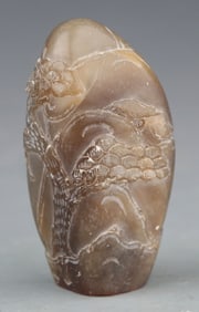 A FINE CARVED SHOUSHAN STONE SEAL