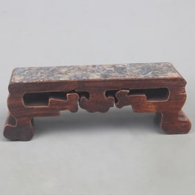 OLD ROSEWOOD INK BED INLAID WITH SHELL INLAY