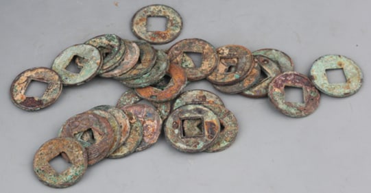 SET OF 26 OLD CHINESE COINS