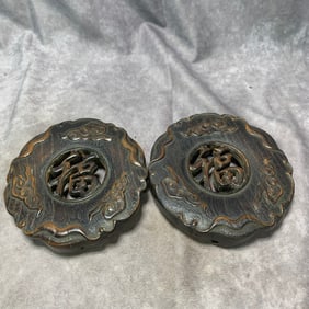 PAIR OF QING DYNASTY REDWOOD PEDESTALS