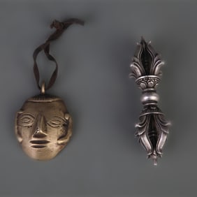 SET OF TIBETAN BUDDHISM RITUAL INSTRUMENTS