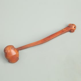 BOXWOOD CARVED RUYI SCEPTER ORNAMENT