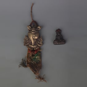 SET OF TIBETAN BUDDHIST RITUAL OBJECTS