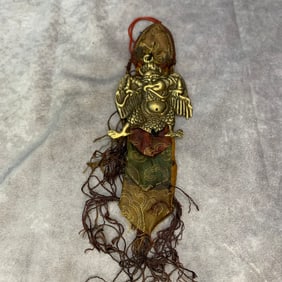 A FINE TIBETAN BUDDHIST BRONZE RITUAL OBJECTS