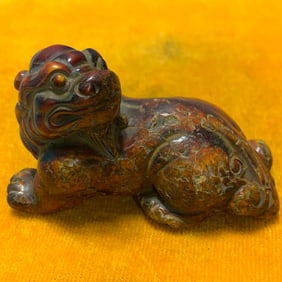 OX BONE AUSPICIOUS BEAST PENDANT