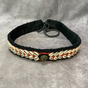 TIBETAN CORAL AND SHELL BELT