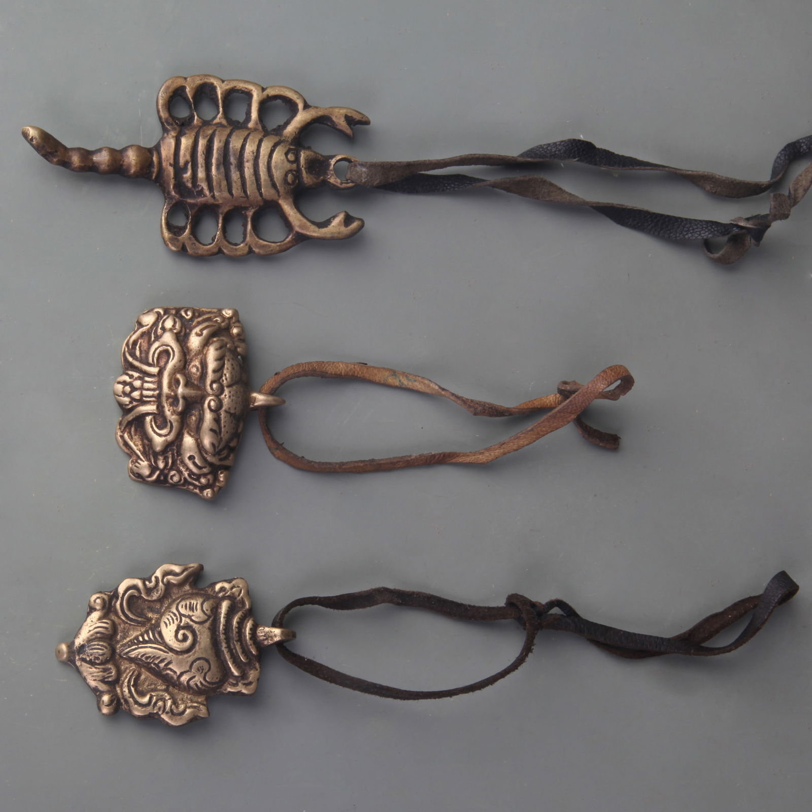 SET OF TIBETAN BUDDHISM RITUAL INSTRUMENTS: Qing Dynasty; Long: 1.4 inch to 2.9 inch;