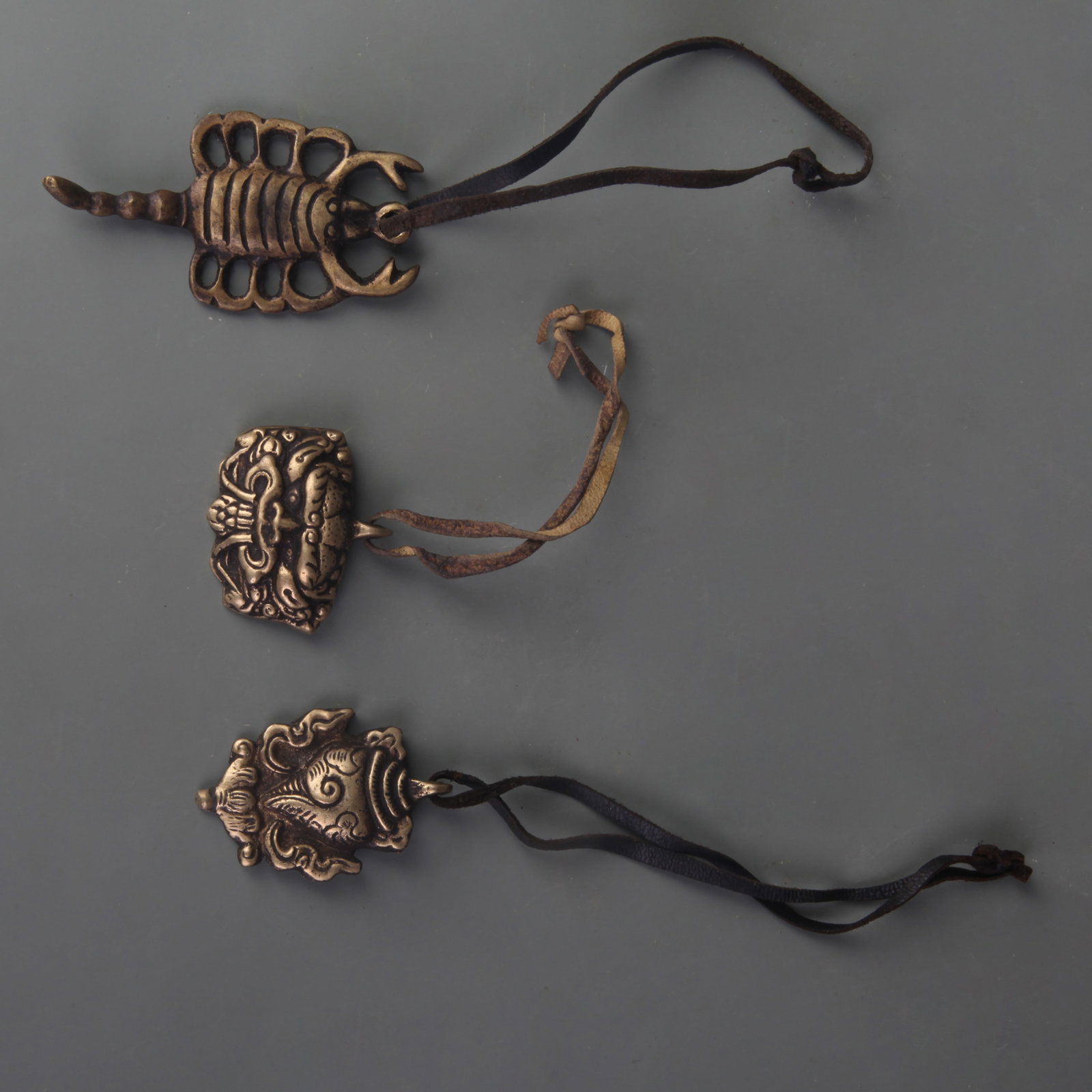 SET OF TIBETAN BUDDHISM VAJRA AND INSTRUMENTS: Qing Dynasty; Long: 1.4 inch to 2.9 inch;