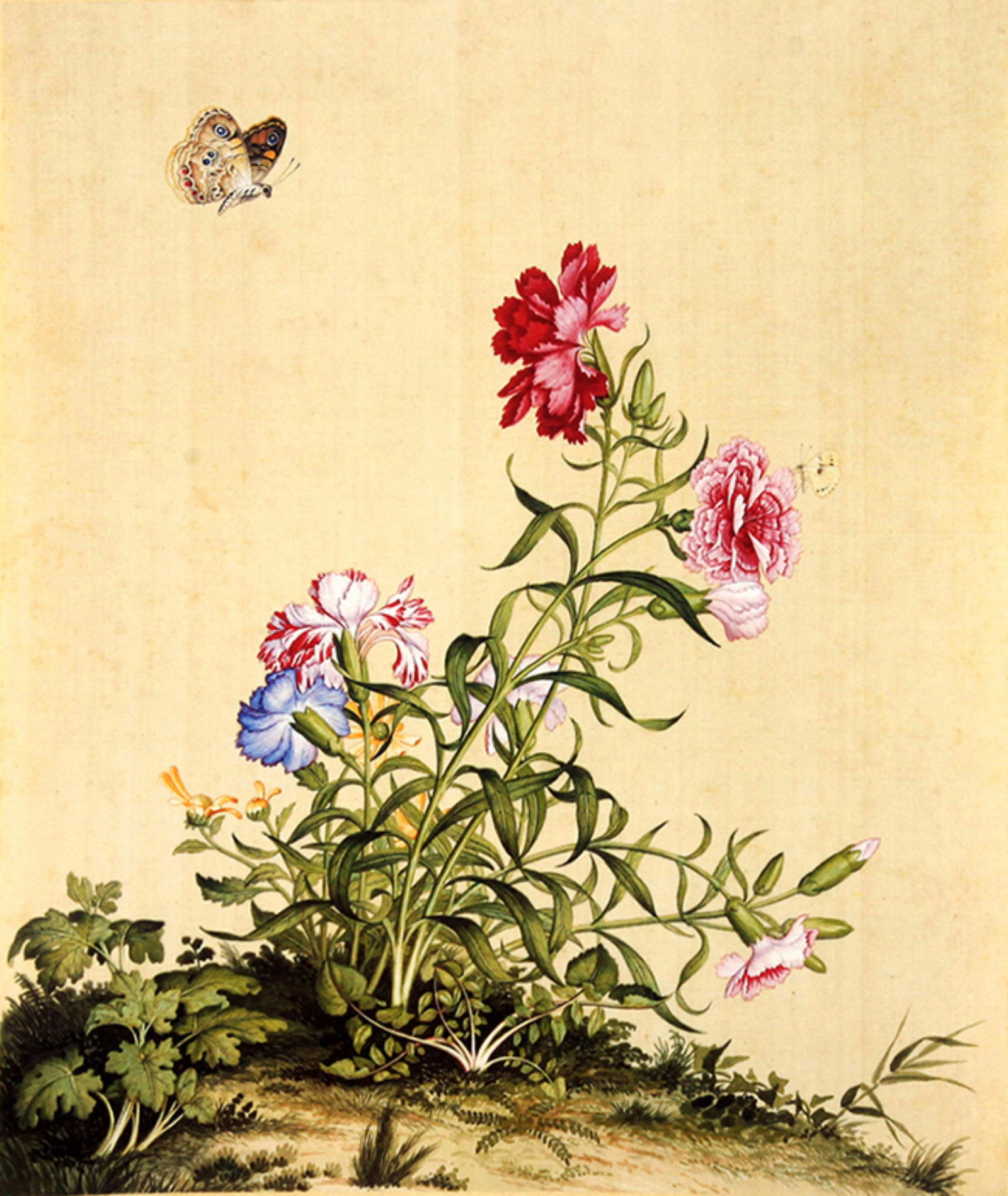 A COPY OF CHINESE PAINTING ON SILK: Contemporary; High: 11.00 inch; Width: 13.25 inch;