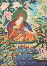 A FINE TIBETAN THANGKA MOUNTED ON PAPER