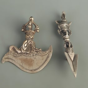 TWO TIBETAN BUDDHISM RITUAL OBJECTS