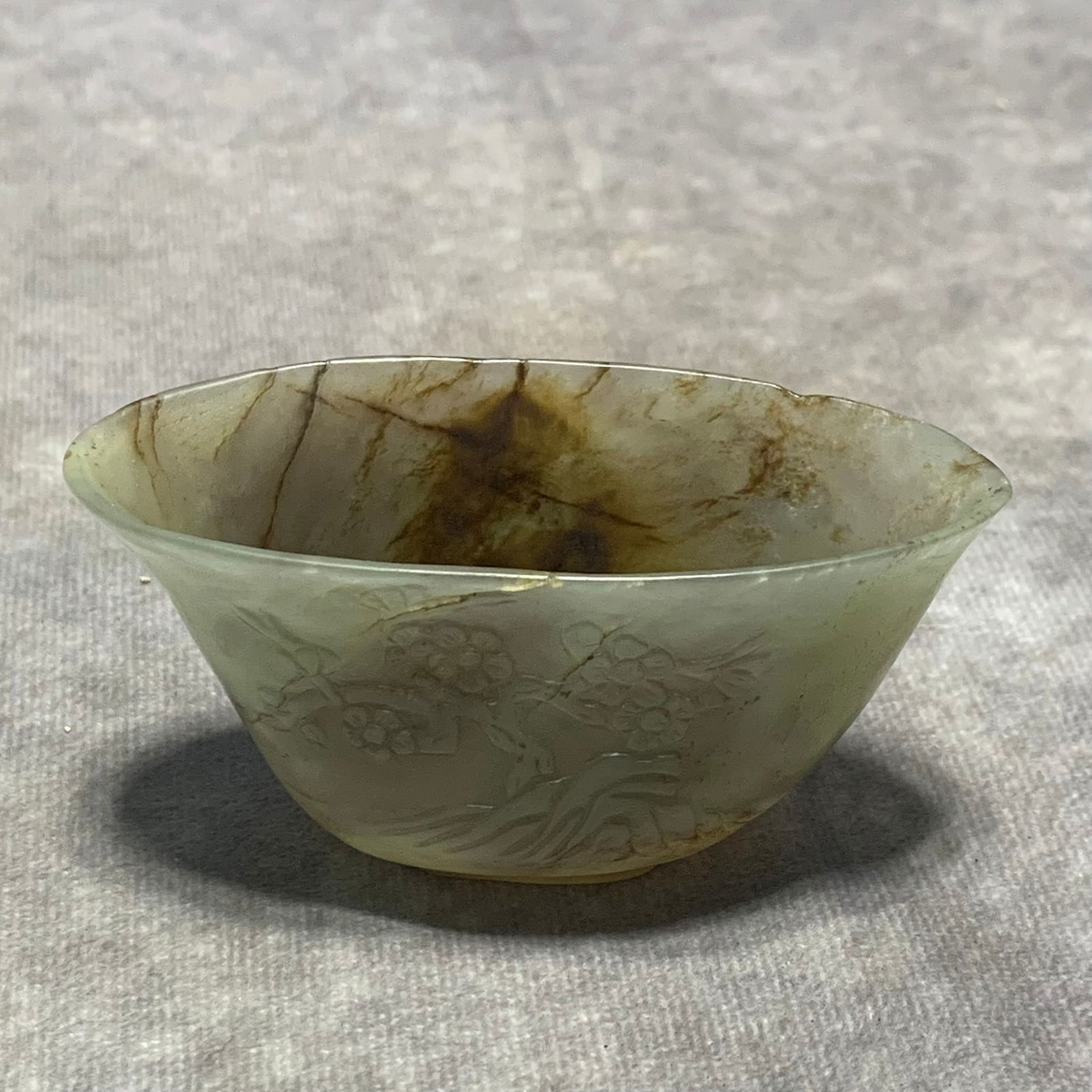 HETIAN GREENISH-WHITE JADE MAGNOLIA CUP (1 of 5)