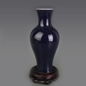 SACRIFICIAL BLUE GLAZED PORCELAIN VASE