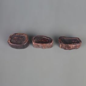 SET OF 3 WOODEN BASES