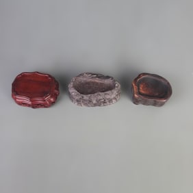 SET OF THREE WOODEN STANDS