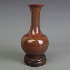 DARK COLOR JUN KILN PORCELAIN VASE