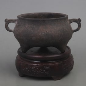 A FINE XUAN DE STYLE THREE FOOT BRONZE CENSER