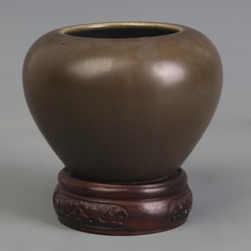 TEA DUST GLAZE PORCELAIN BRUSH WASHER