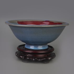A FINE JUN KILN FLARED RIM BOWL