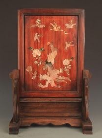 EMBEDDED WITH SPIRAL SHELL WOOD TABLE PANEL