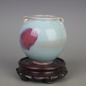 JUN KILN DOUBLE-EARED PORCELAIN JAR