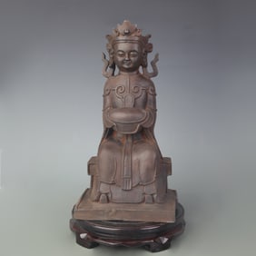 CAST IRON BUDDHA STATUE