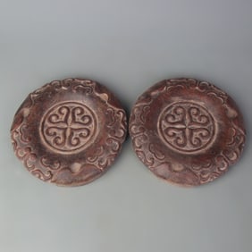 PAIR OF HUALI WOOD MADE STAND