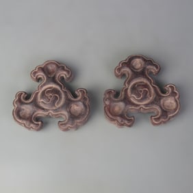 PAIR OF HUALI WOOD MADE STAND