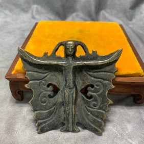 REPUBLIC BRONZE ANGEL HANGING PLAQUE