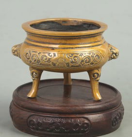 BEAST EAR THREE FOOTED BRONZE INCENSE BURNER
