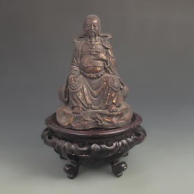 A FINE BRONZE STATUE OF ZHENWU, THE GREAT EMPEROR