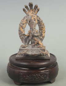 A FINE TIBETAN BUDDHISM GANESHA STATUE
