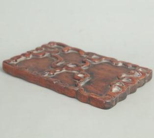 A FINE HUA LI MU WOODEN PLATE FOR CHINESE CALLIGRAPHY